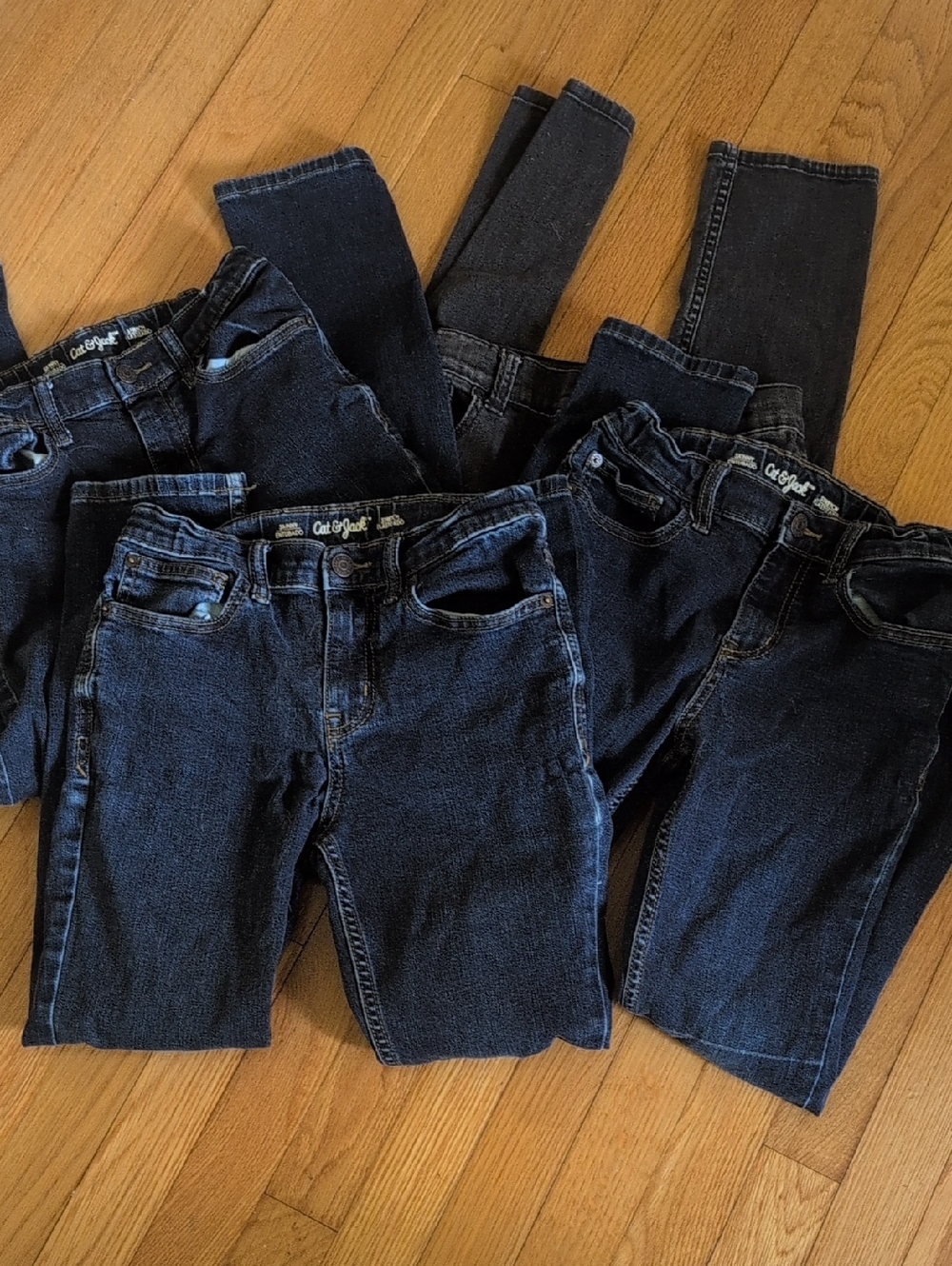 Lot Of 4 - Boys' Skinny Jeans 12 - Blue And Black